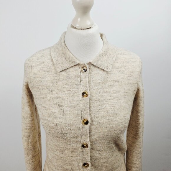 Urban Outfitters - Collared Button Through Cardigan - Cream - XS - Picture 4 of 8